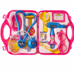Kids Doctor Set Toy Kit with Medical Tools & Pink Carry Case