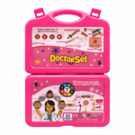 Kids Doctor Set Toy Kit with Medical Tools & Pink Carry Case - Image 2