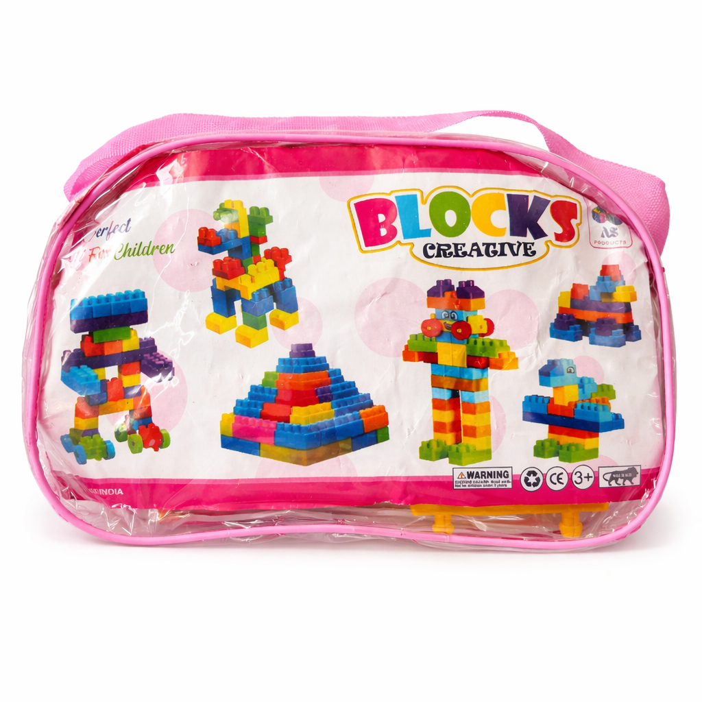 Colorful KidsColorful Kids Building Blocks Toy Set with Zippered Carry Bag (Ages 3+) Building Blocks Toy Set (2) Colorful Kids Building Blocks Toy Set with Zippered Carry Bag (Ages 3+) - Image 1