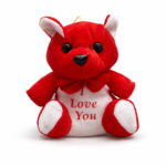 Cute Red Teddy Bear Soft Toy – "I Love You" Plush Gift for Loved Ones