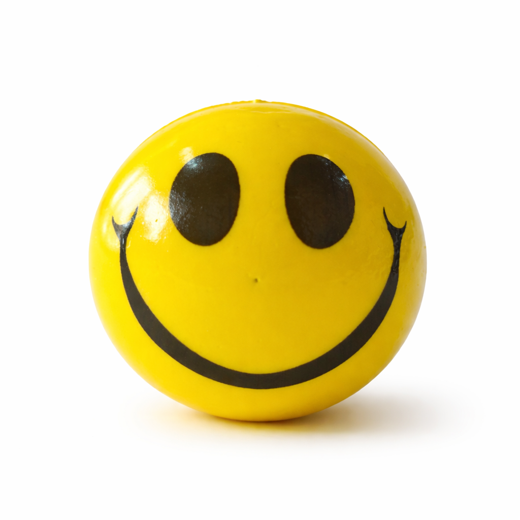Cute SmilCute Yellow Smiley Face Toy Ball for Kids – Fun Stress & Play Balley Toy Ball for Kids Cute Yellow Smiley Face Toy Ball for Kids – Fun Stress & Play Ball - Image 1