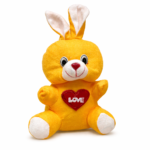 Cute Yellow Bunny Soft Toy with Love Heart | Kids Plush Gift
