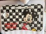 Mickey Mouse Cartoon Printed Serving Tray | Black & White Checkerboard
