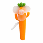 Plastic Mini Fan Toy with Handle | Cute Cactus Design - Image 2