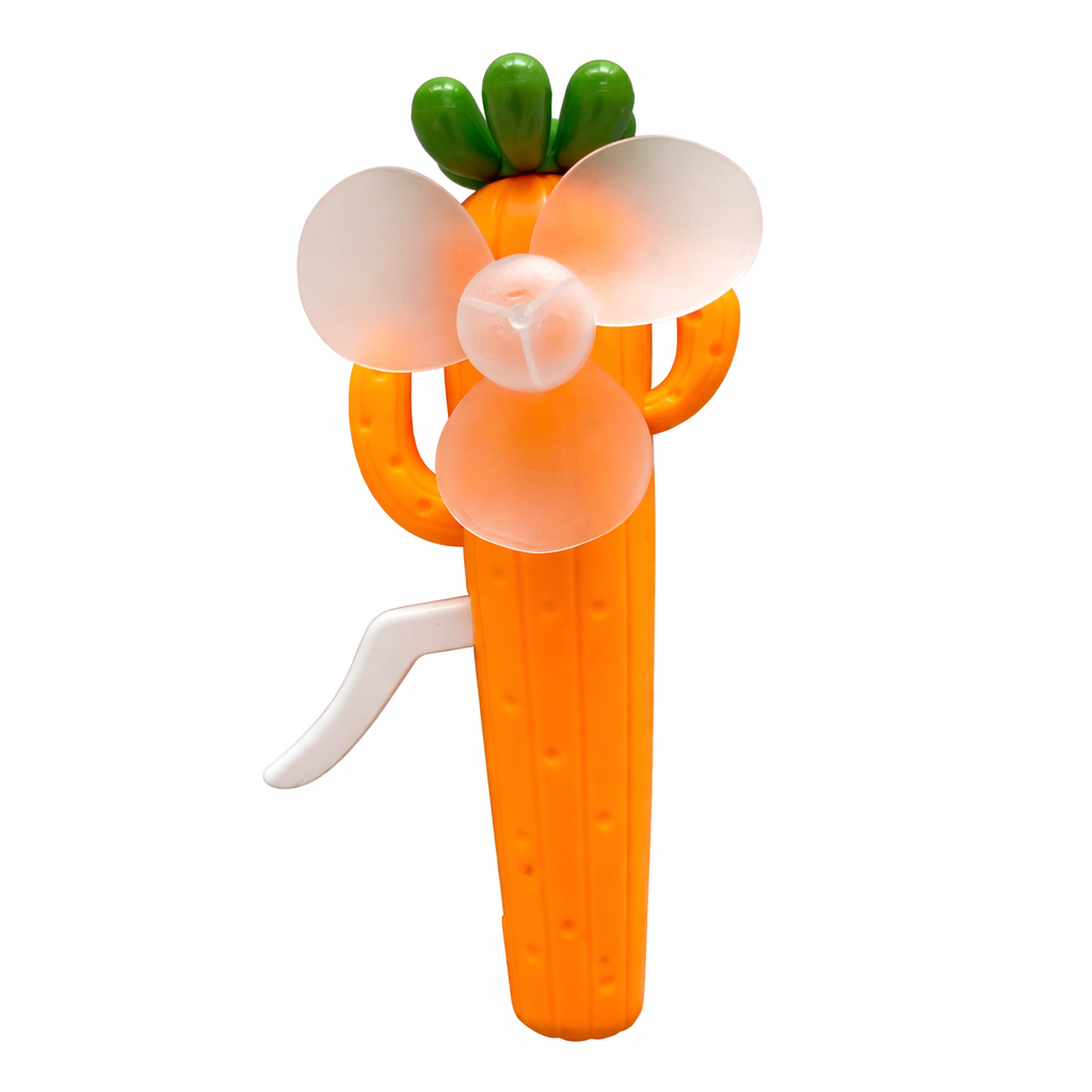 Plastic MiPlastic Mini Fan Toy with Handle | Cute Cactus Designni Fan Toy with Handle (2) Plastic Mini Fan Toy with Handle | Cute Cactus Design - Image 1