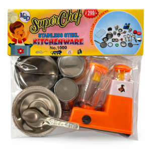 Super Chef Kids Stainless Steel Kitchen Set with Toy Mixer